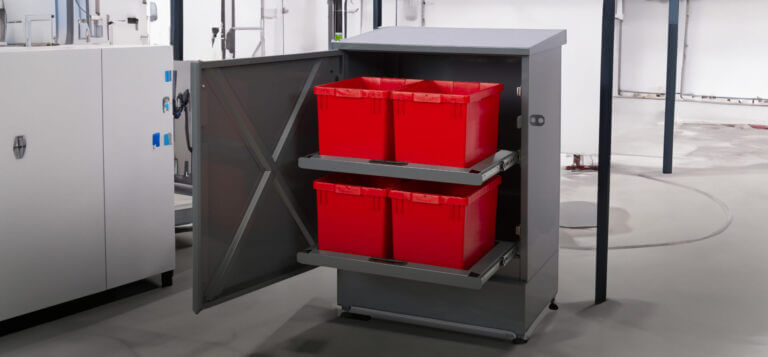 Farligt avfallbehållare