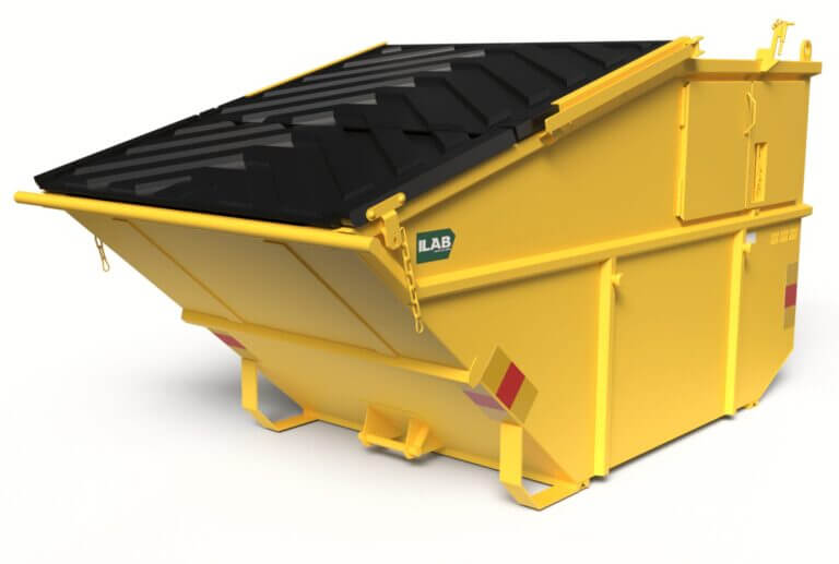 Vippcontainer täckt, volym 8m³