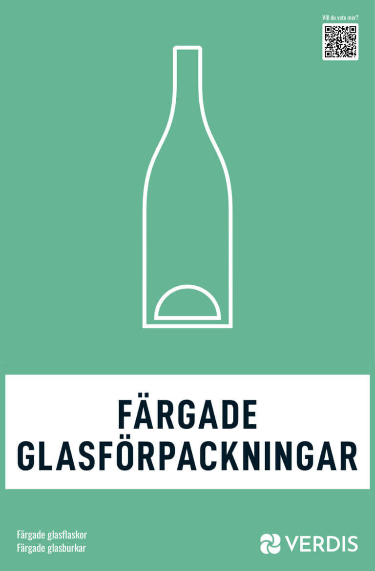 Dekal färgade glasförpackningar