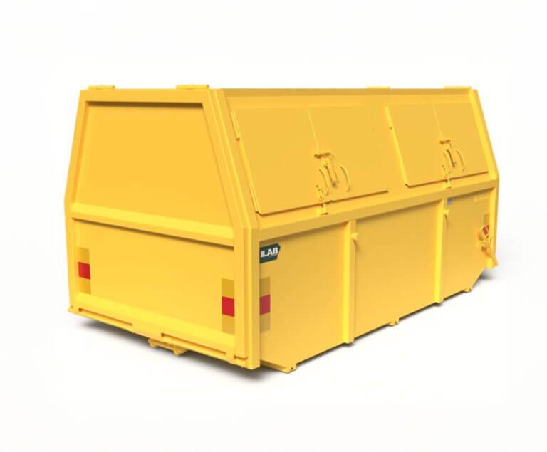 Liftdumpercontainer 10 kbm täckt,