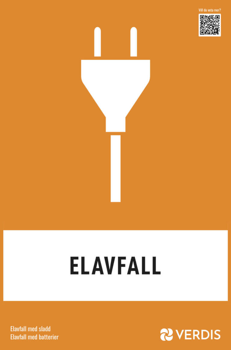 Skylt elavfall