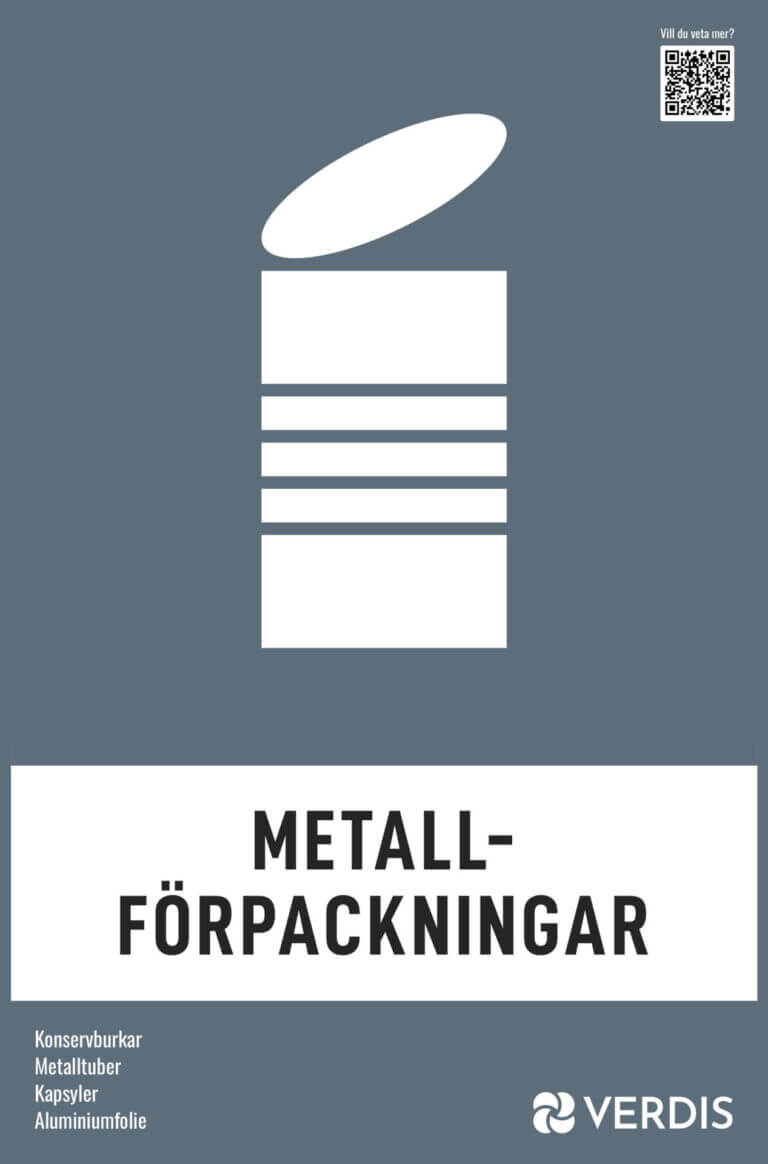 Skylt metallförpackningar