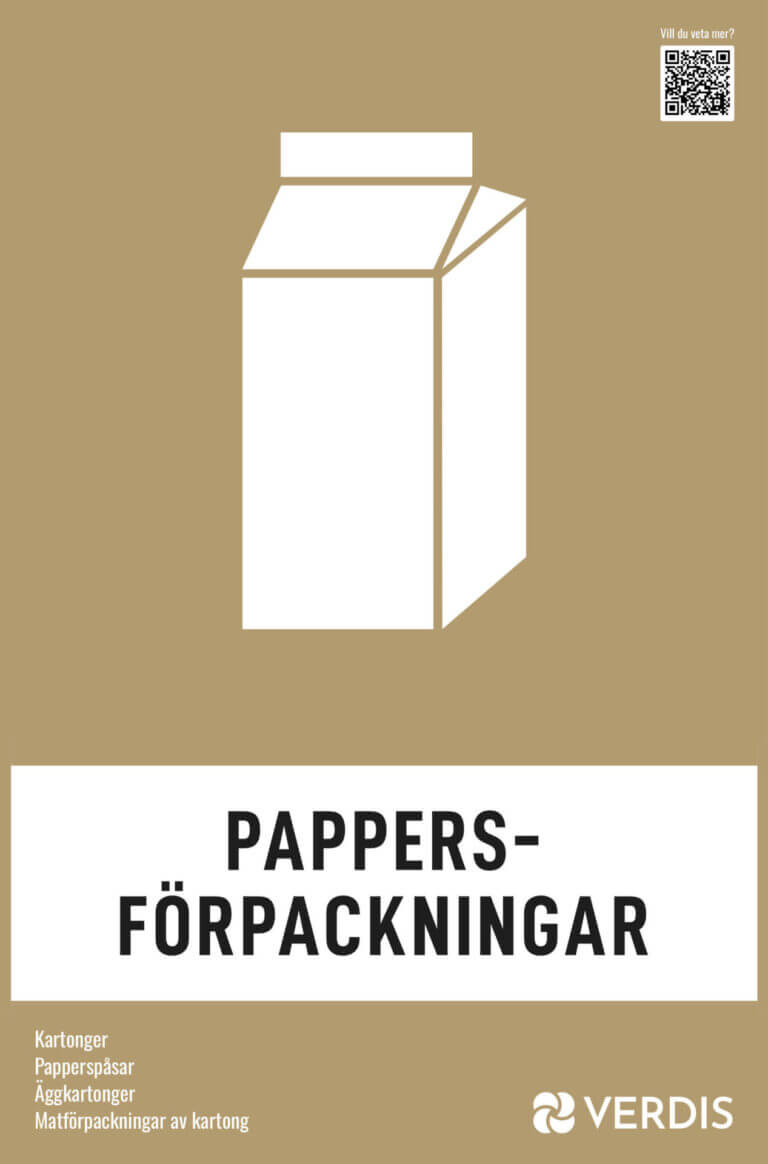 Skylt pappersförpackningar